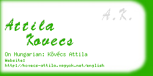 attila kovecs business card