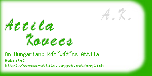 attila kovecs business card